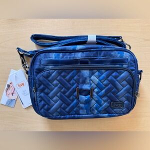 Lug Carousel Crossbody Convertible Bag Shibori Blue NWT